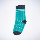 Checkerboard - Teal Blue / Ash and White